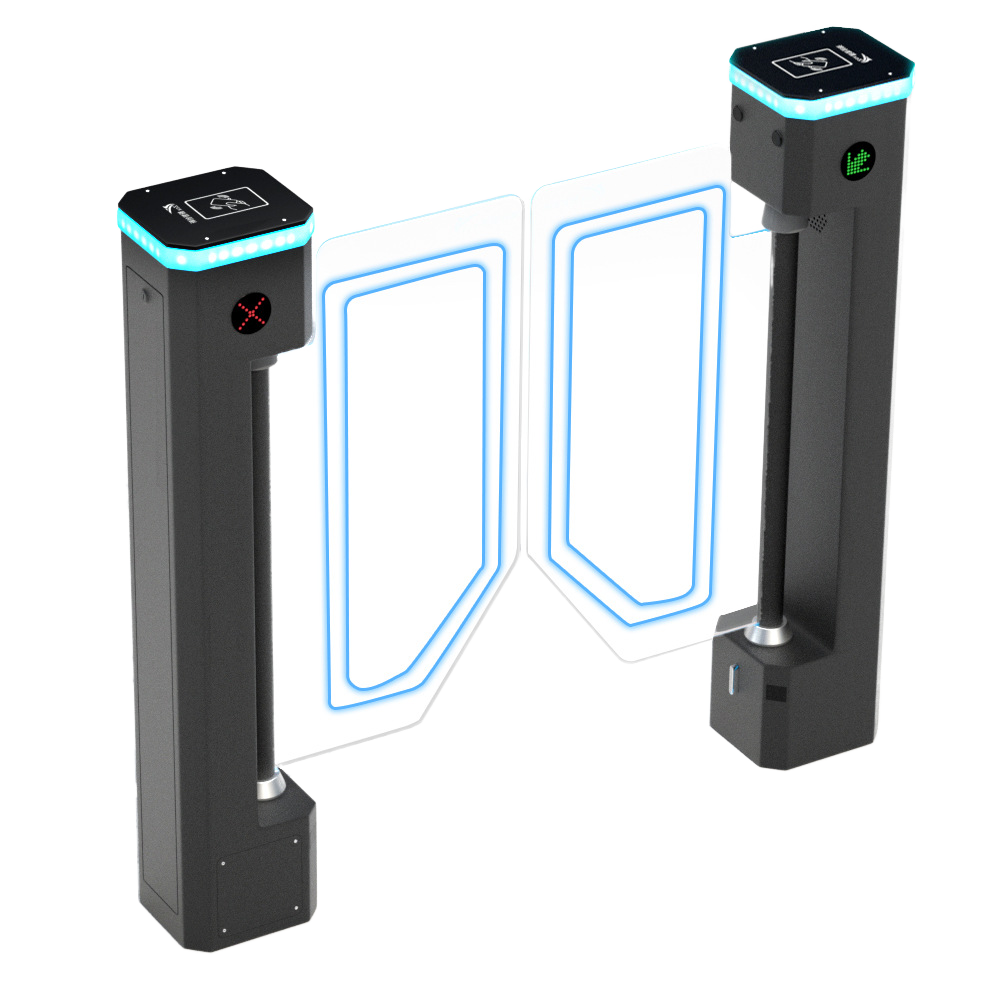 IP44 Face Recognition Swing Barrier for 