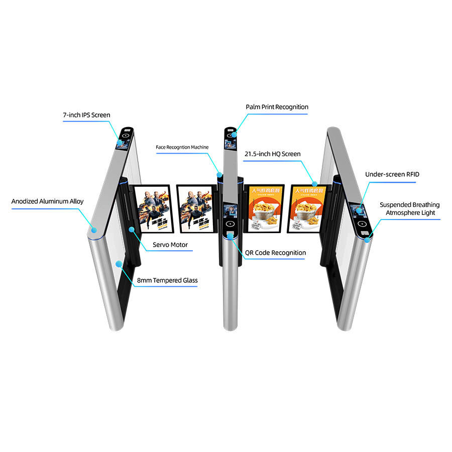 Electronic Swing Turnstile Gate with Sma