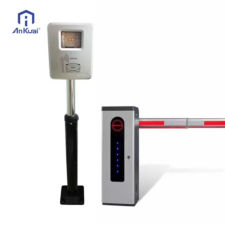Sistem Parkir Boom Barrier dengan NFC & Reader RFID Jarak Jauh