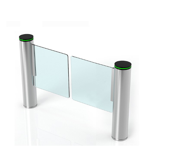 Pintu Putar Kaca Mewah Swing Barrier Gate Brand Baroxon Untuk Sistem Akses Kontrol Kantor Modern
