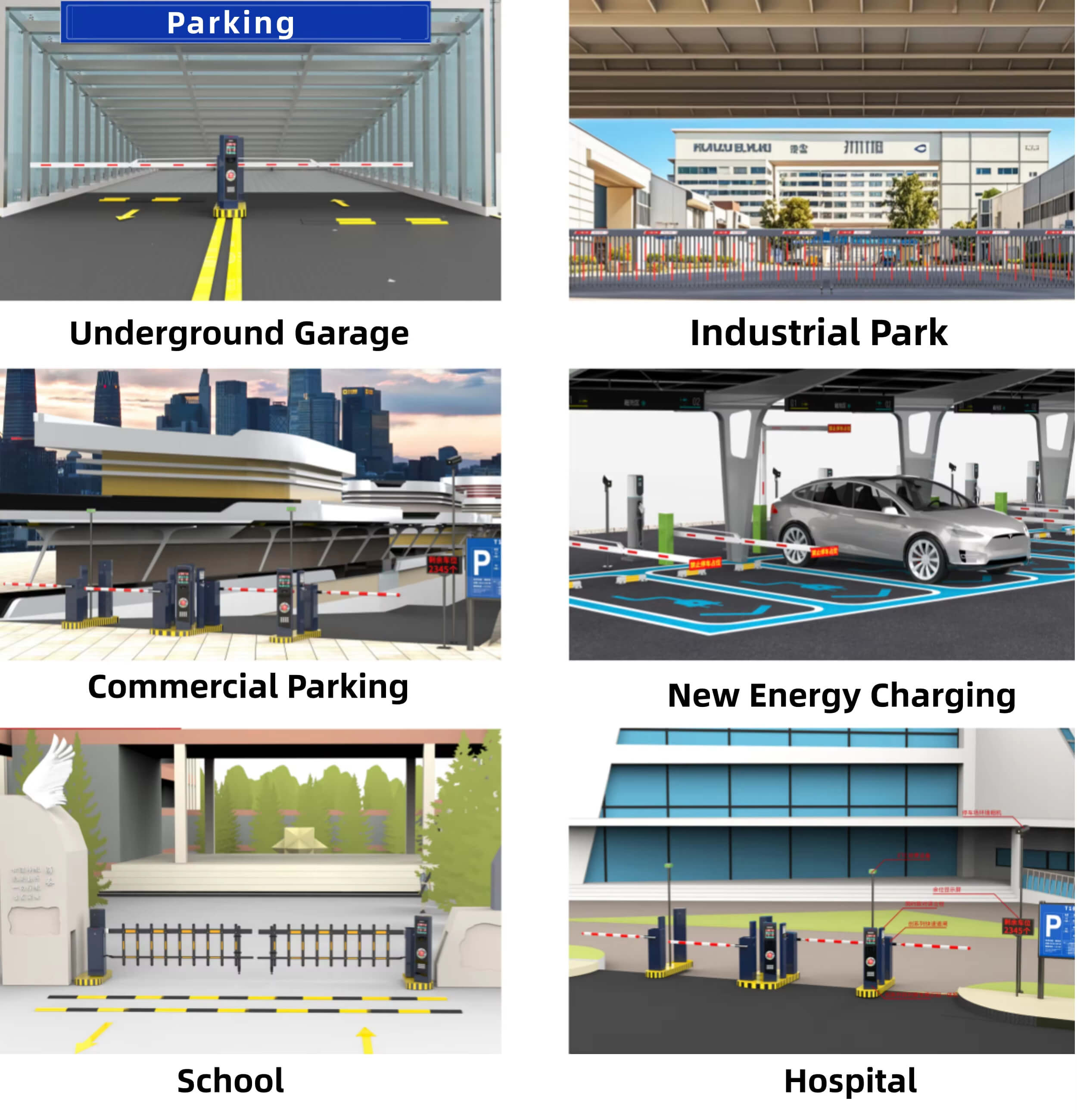 Kabinet pelindung komponen elektrikal sistem parkir lapisan cat powder coating anti karat luar ruangan