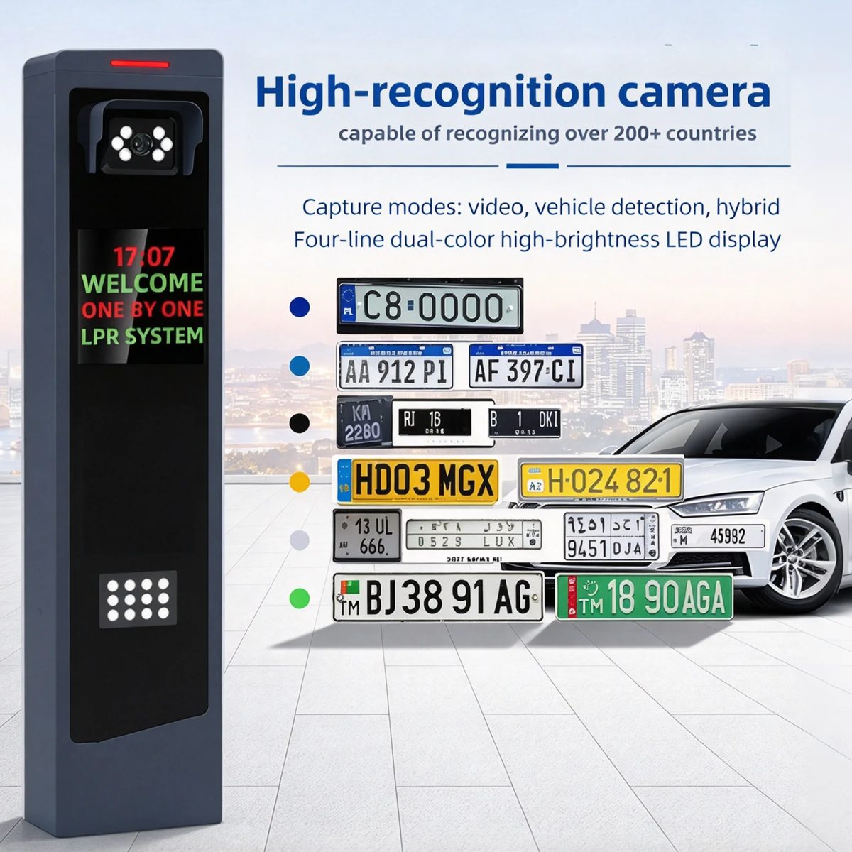 BAROXON parking access control equipment including barrier gate and LPR terminal