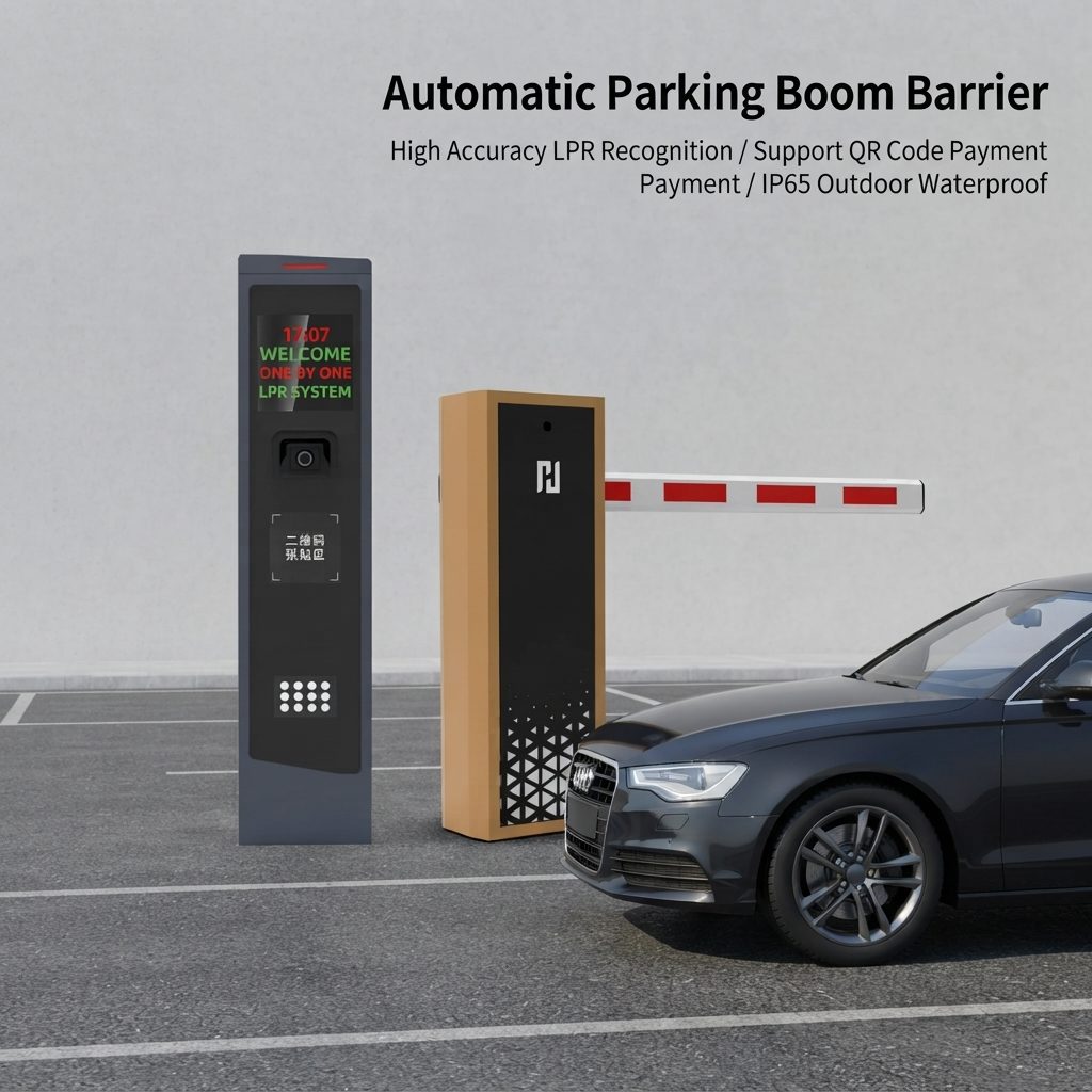 BAROXON parking barrier gate in a controlled vehicle lane
